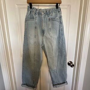 NWT Free People We The Free Powell Boyfriend Pull On Jeans